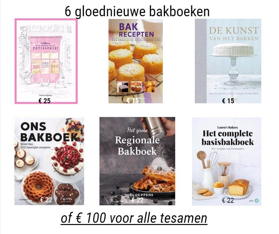 6 GLOEDNIEUWE BAKBOEKEN, Enlèvement ou Envoi, Neuf, Gâteau, Tarte, Pâtisserie et Desserts