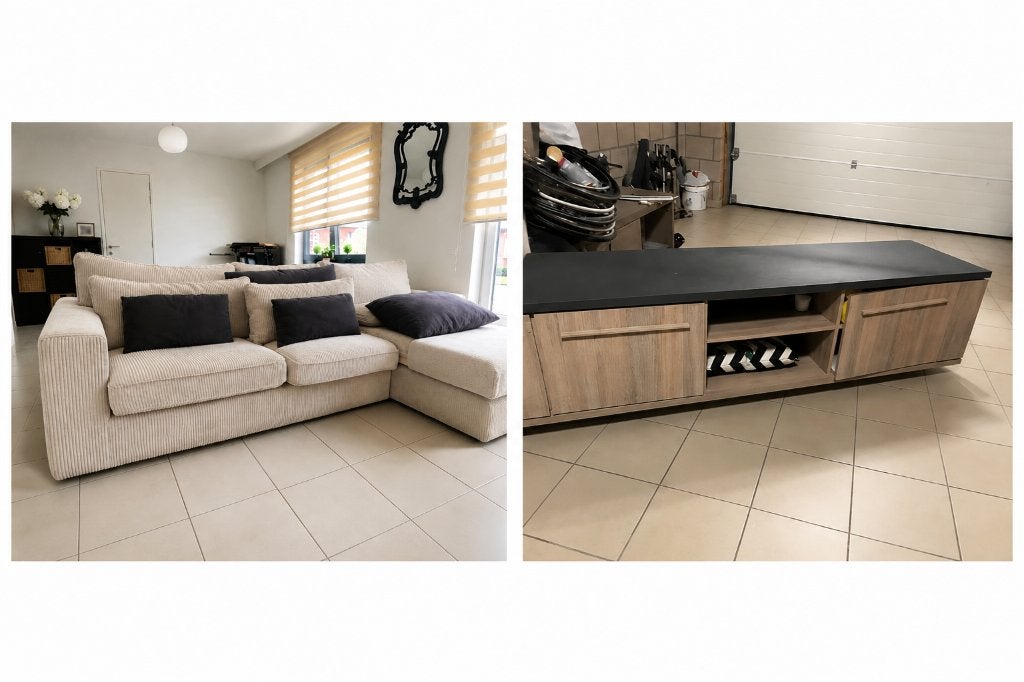 Te koop hoekbank* tv meubel, Huis en Inrichting, Kasten |Televisiemeubels, Zo goed als nieuw, 200 cm of meer, 150 tot 200 cm, 75 cm of meer