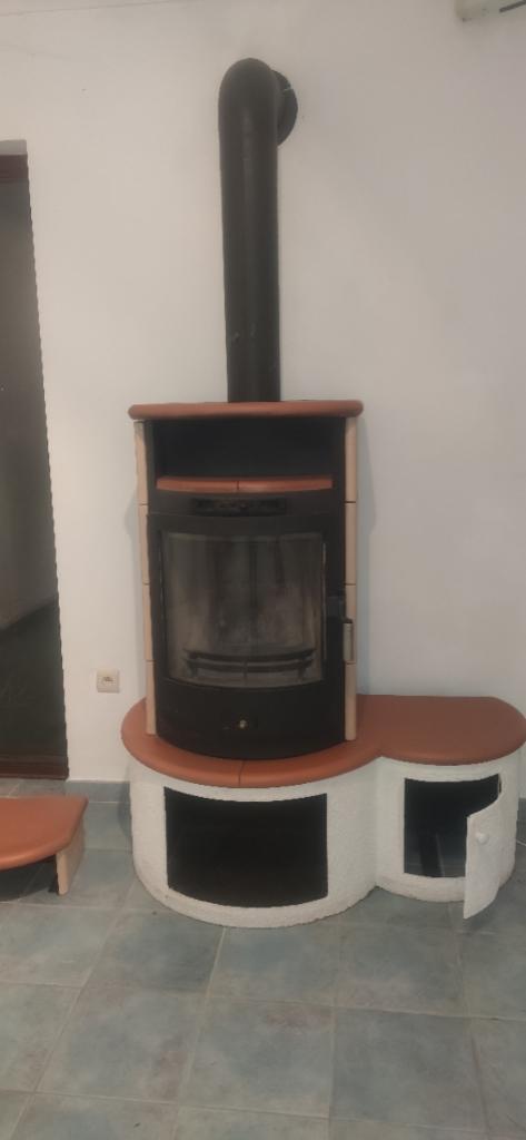 Open haard Nexos houtkachel te koop, Ophalen, Gebruikt, Houtkachel, Vrijstaand