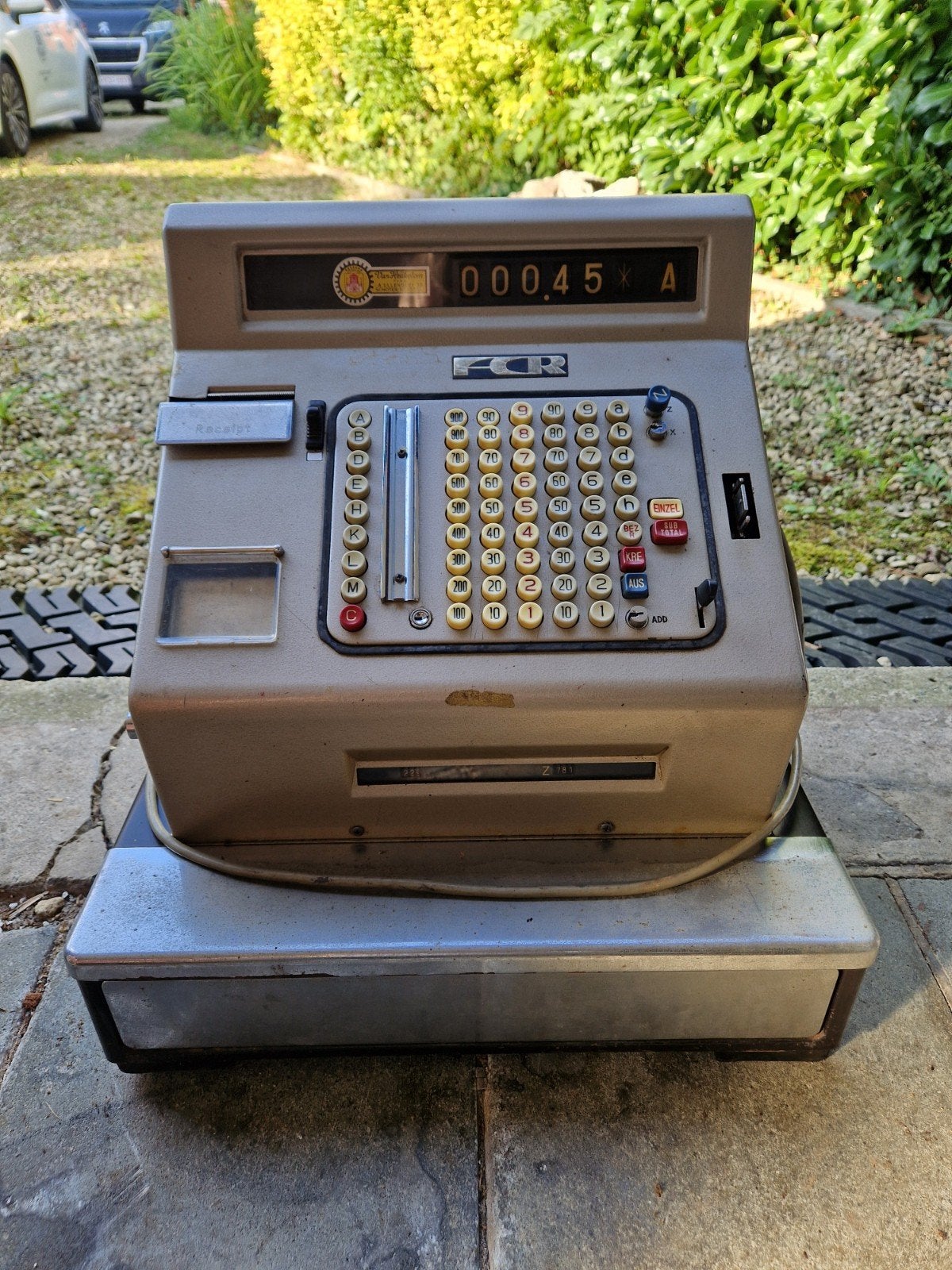 Caisse enregistreuse vintage FUJI FK-501SC — Watanabe, Japon, Enlèvement