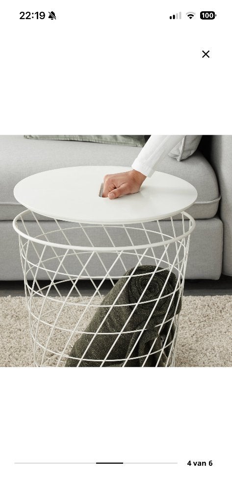 Bijzettafel, Ophalen, Minder dan 55 cm, Rond, Zo goed als nieuw