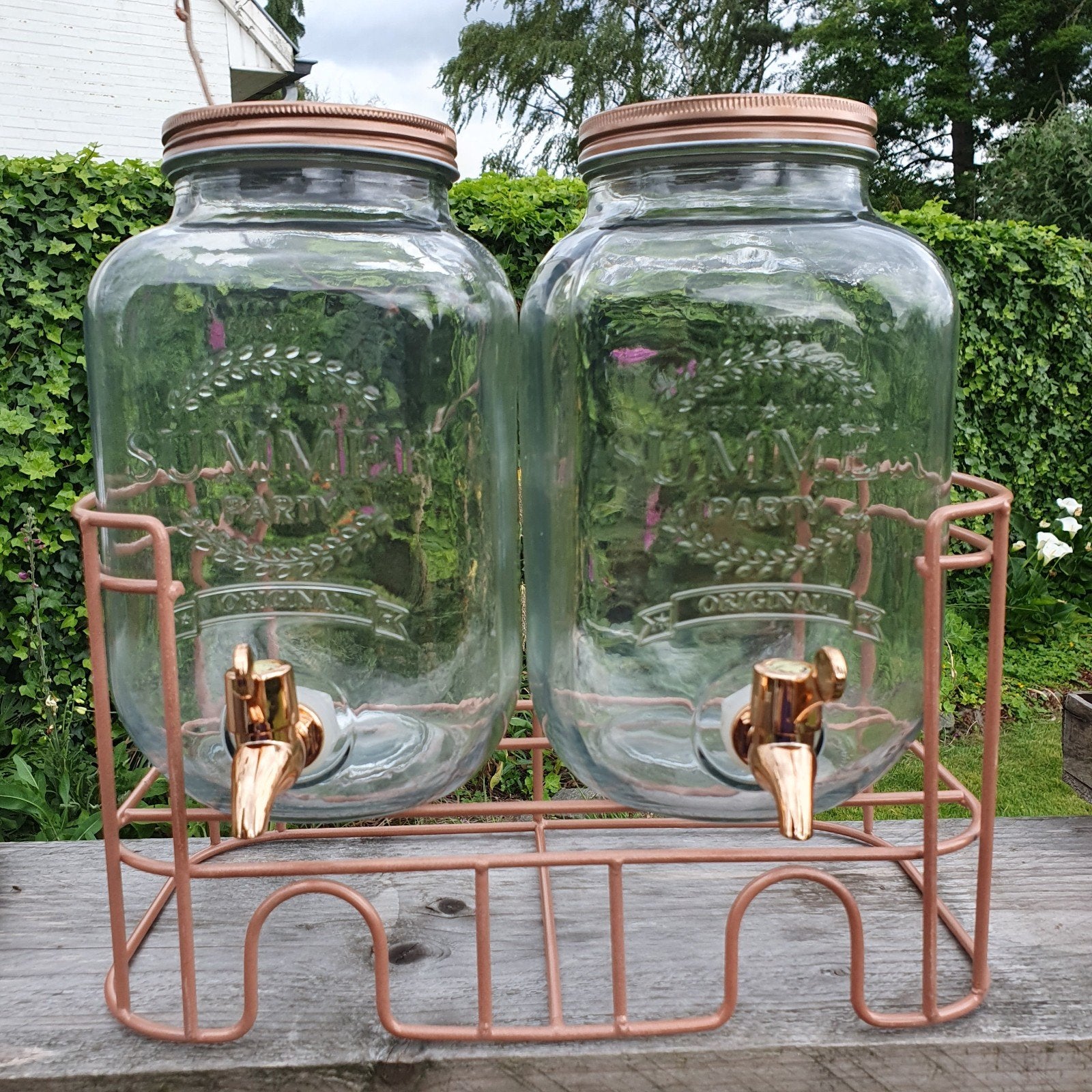 cosy & trendy sapdispenser - op standaard - 2 x 3 liter, Ophalen, Nieuw, Glas