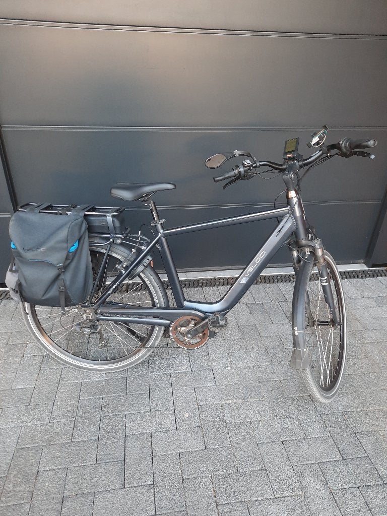 heren e-bike veloci maat 54, Gebruikt, Velgrem, Versnellingen, 53 tot 57 cm