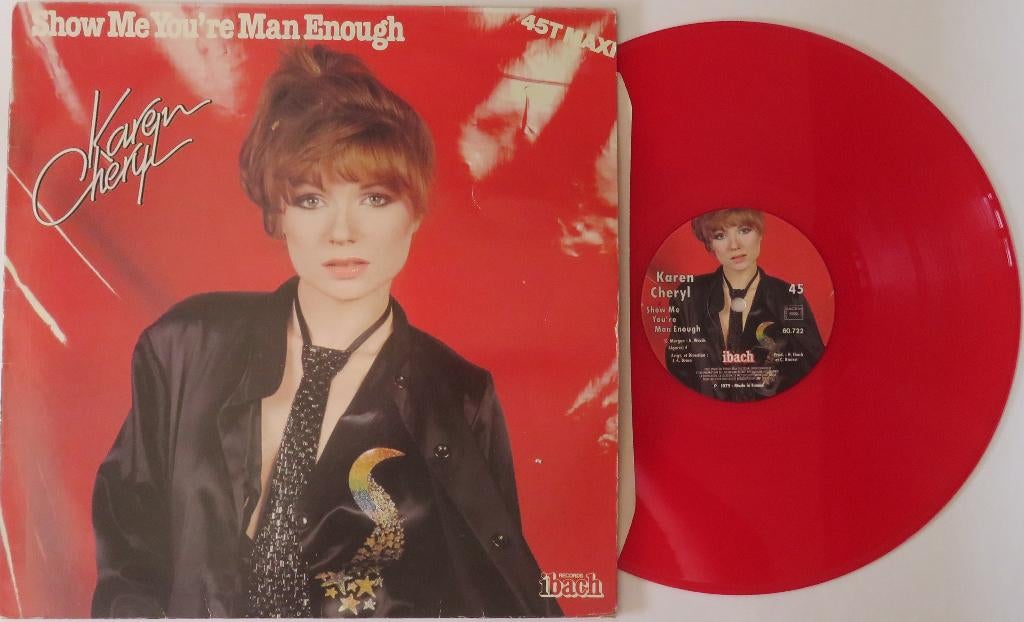 Karen Cheryl - Show me you're man enough. Maxi, CD & DVD, 12 pouces, Housse de protection extérieure, Enlèvement ou Envoi, 1970 - 1979