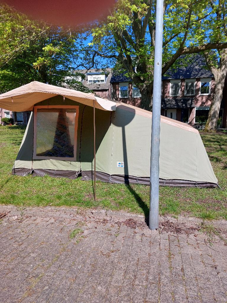 Walker 4 persoons katoenen bungalow tent., Ophalen, Gebruikt, Tot en met 4