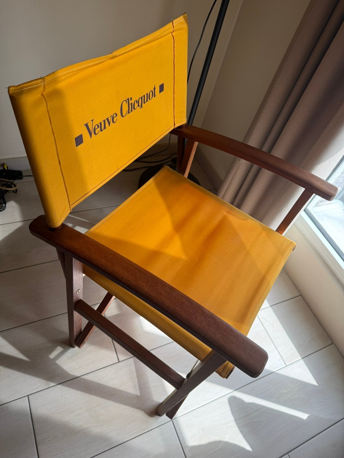 Unieke regisseur stoel van veuve Clicquot, Ophalen of Verzenden, Zo goed als nieuw