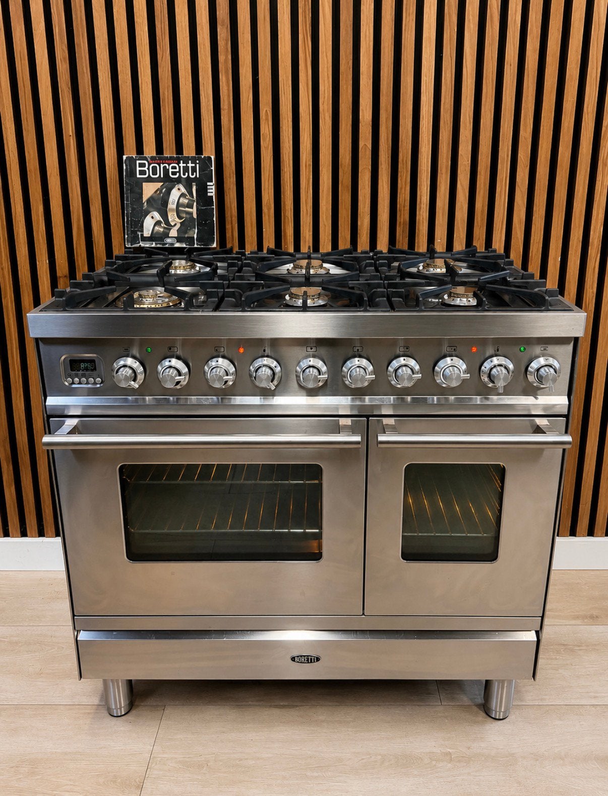Prachtige Rvs Boretti Fornuis 90 cm breed (Gratis bezorgen), Elektronische apparatuur, Ovens, Oven, Hete lucht, 60 cm of meer