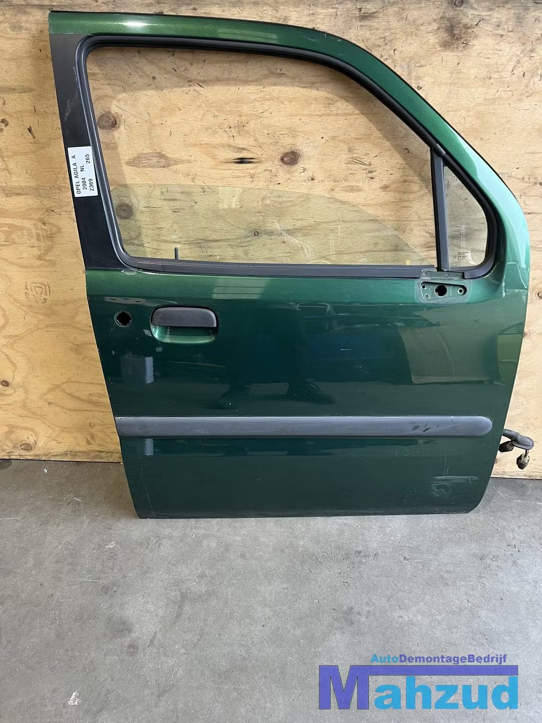OPEL AGILA A GROEN Z369 Rechter rechts voor deur portier, Opel Automobile GmbH, Porte, Avant, Opel