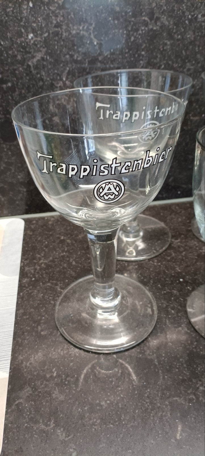 5 verschillende trappistenbier oude glazen WESTMALLE, Verzamelen, Ophalen of Verzenden