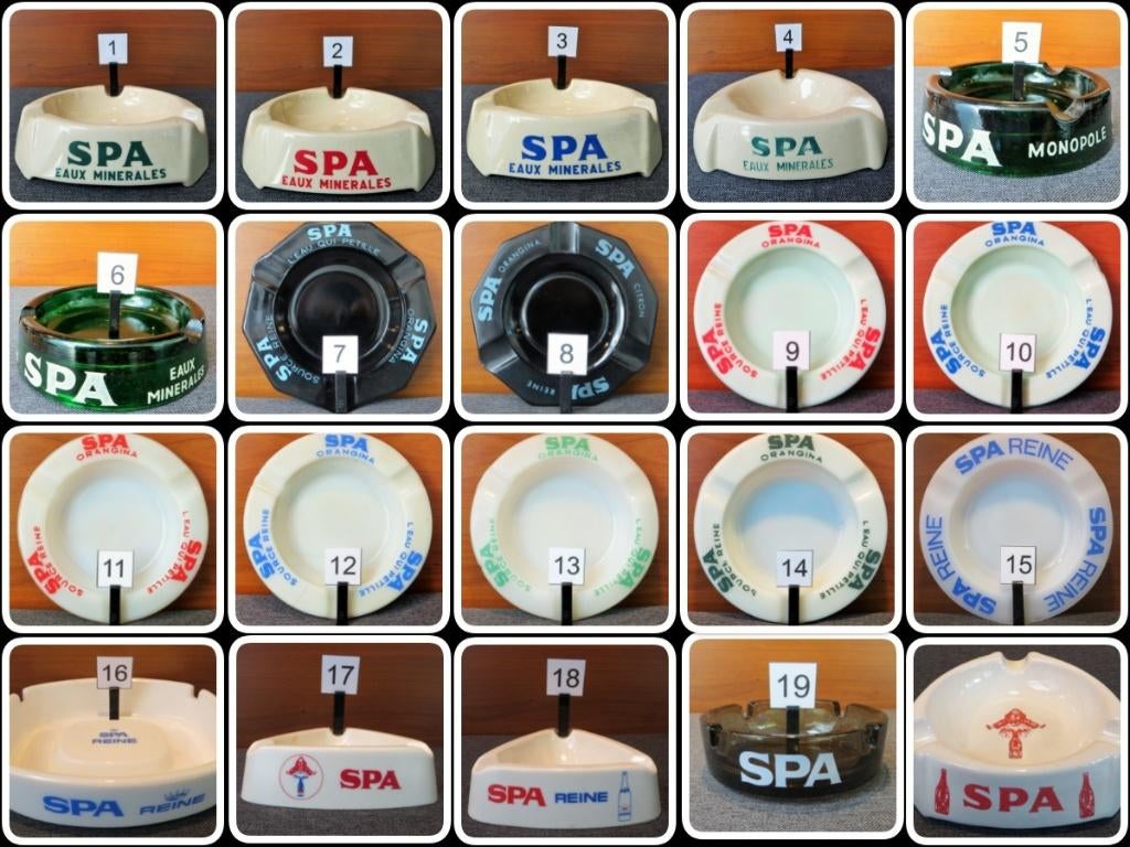 19 cendriers différents de Spa Monopole / Spa Reine, Enlèvement ou Envoi, Utilisé