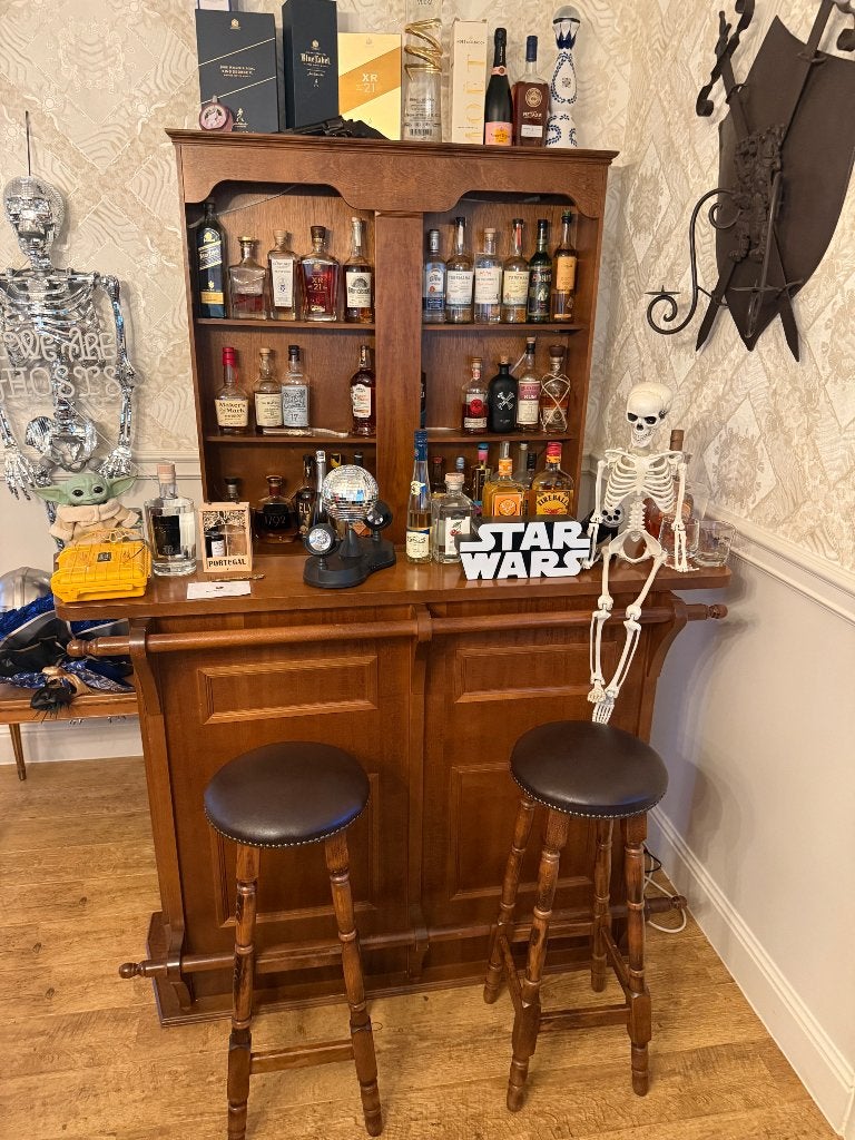 Stoere Bar met 2 Barkrukken  Vintage Design, Huis en Inrichting, Ophalen, Gebruikt, Inclusief barstoelen