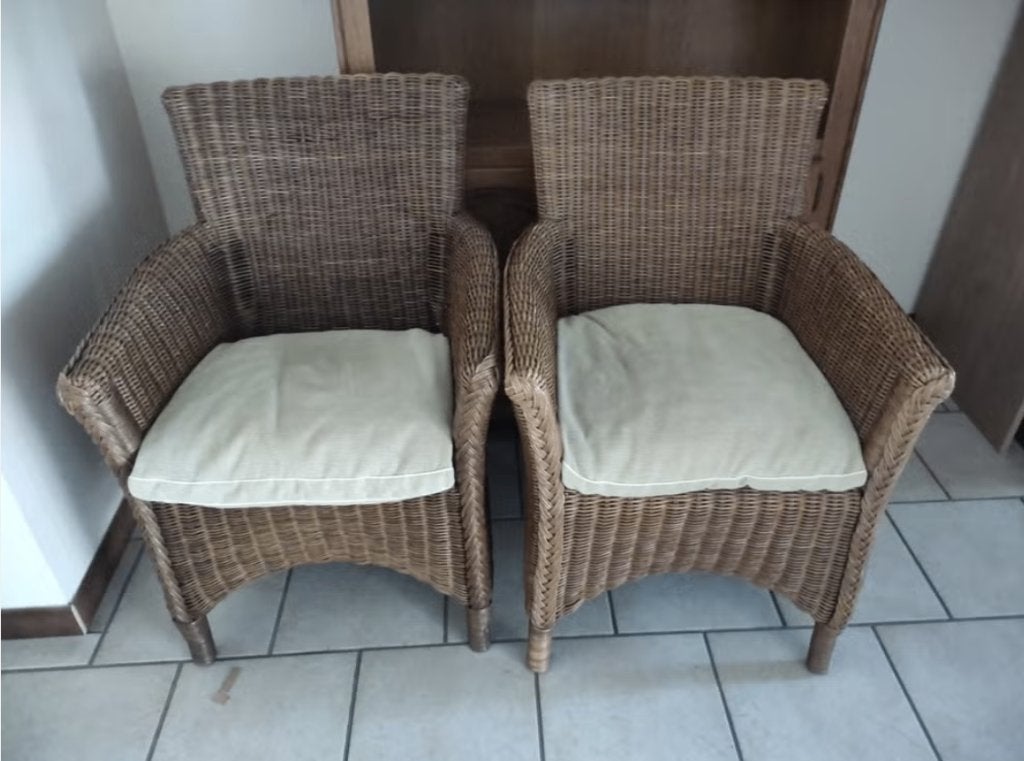 Fauteuils en rotin, Maison & Meubles, Moins de 75 cm, Osier ou Rotin, Comme neuf, Enlèvement