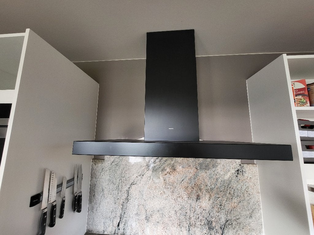 Novy afzuigkap wandmodel zwart, 600 à 800 m³/h, Moteur, Encastré, Hotte murale