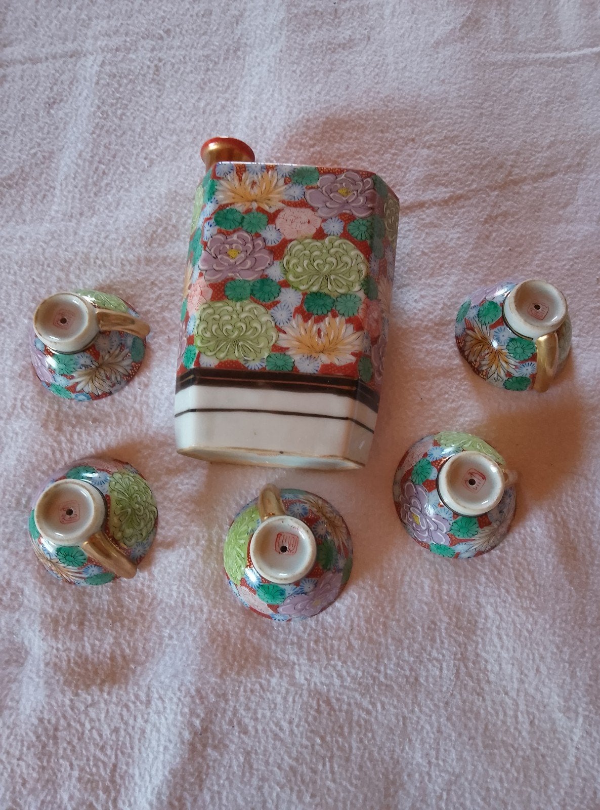 oud sake set, Ophalen