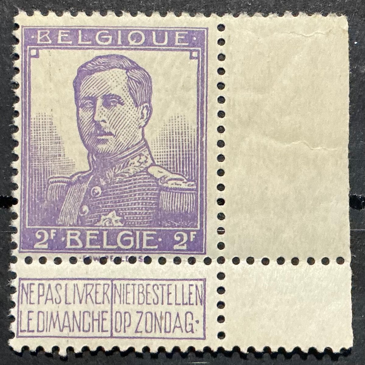 LOT A68. OBP: 117. ALBERT I. MNH. *** + boord., Koninklijk huis, Orginele gom, Ophalen of Verzenden, Postfris
