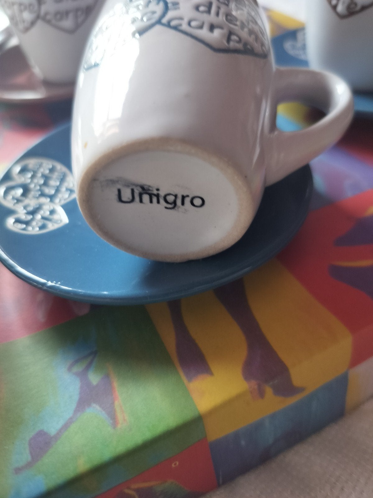 6 tasjes+ondertas Carpe Diem reclame Unigro Sint Niklaas, Ophalen of Verzenden