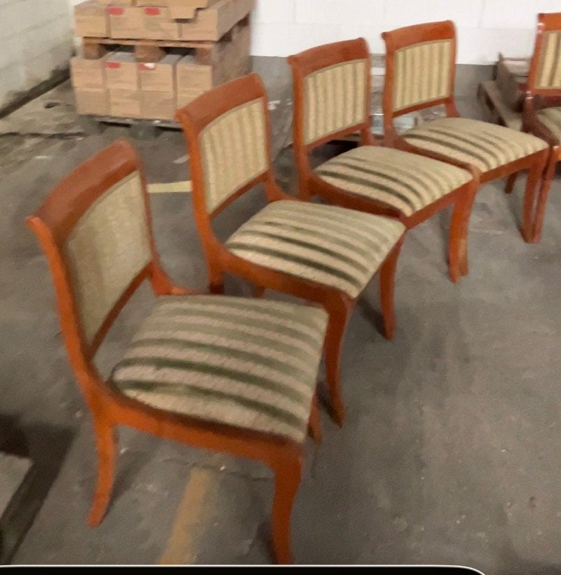 Set 9 kerselaar stoelen, Ophalen, Gebruikt, Overige kleuren, Deze set klassieke Thomas Glenister stoelen uit de jaren 60