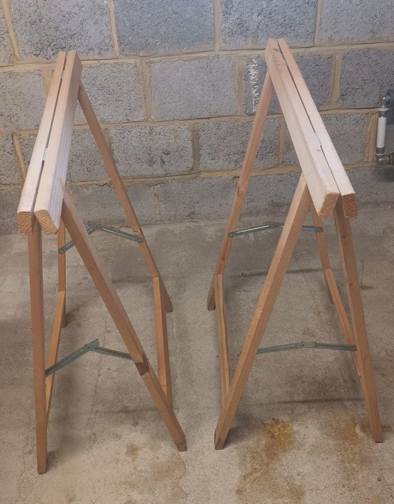 tréteaux en bois, Enlèvement, Comme neuf