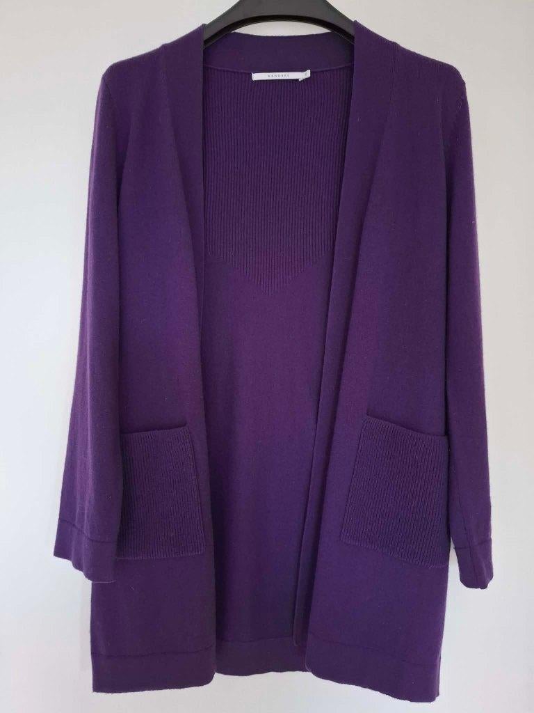 Cardigan Xandres cashmere - nieuw, Neuf, Enlèvement ou Envoi, Taille 36 (S), Violet
