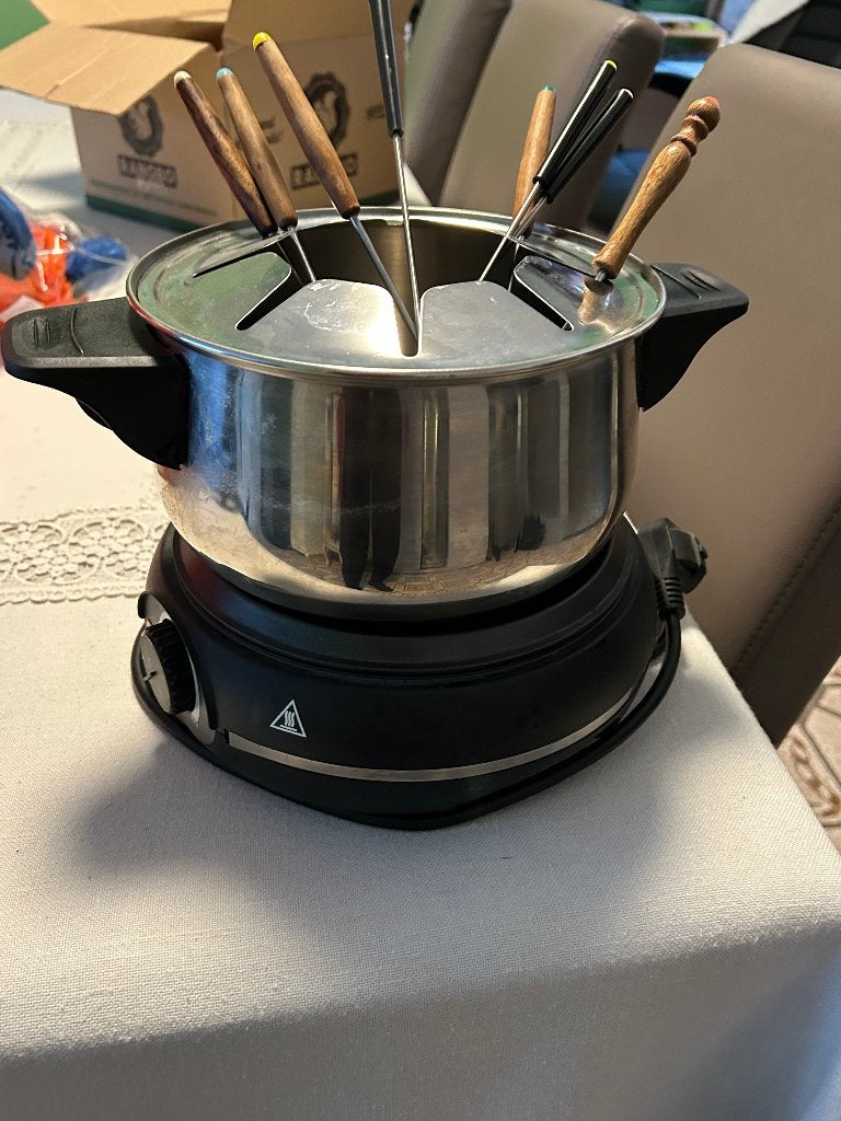 Prachtig fondueset, Electroménager, Enlèvement ou Envoi, Comme neuf, Électrique, Service à fondue