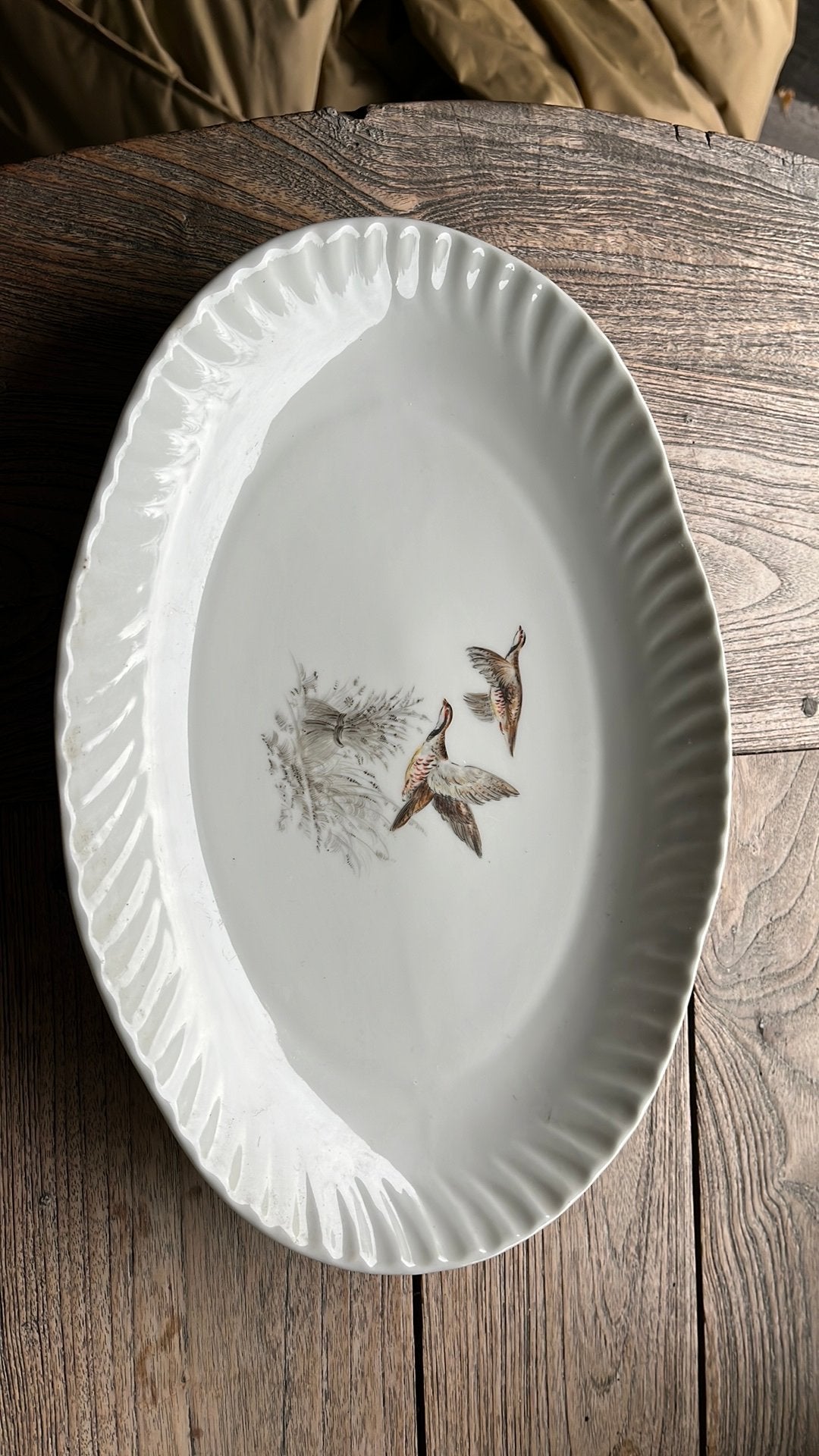 Vintage porseleinen bord wildschotel Louriaux, Antiek en Kunst, Ophalen