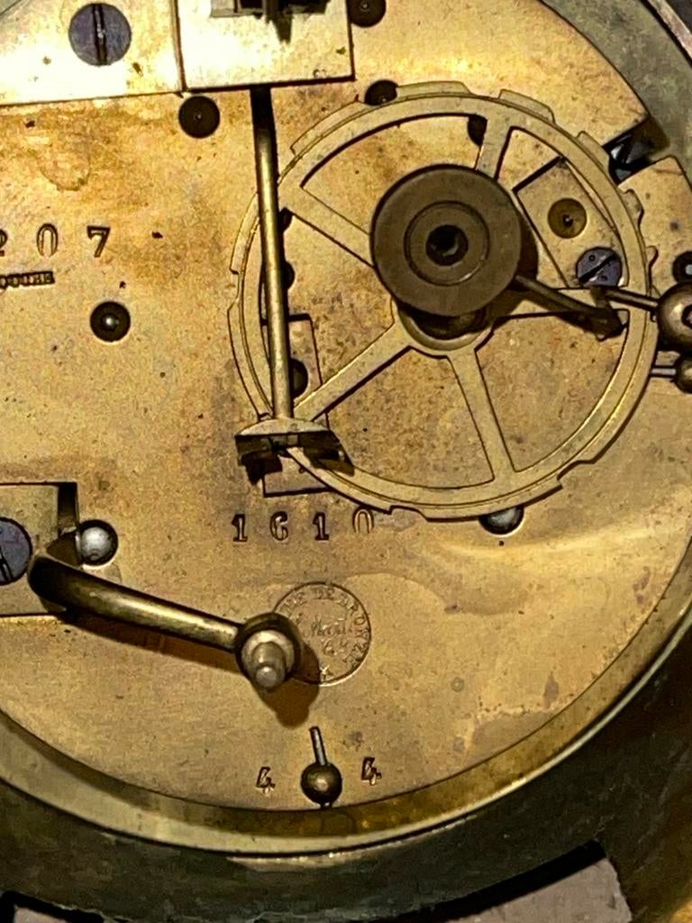 Franse Empire schouwklok , Empire / Napoleon III stijl., Antiek en Kunst, Ophalen of Verzenden
