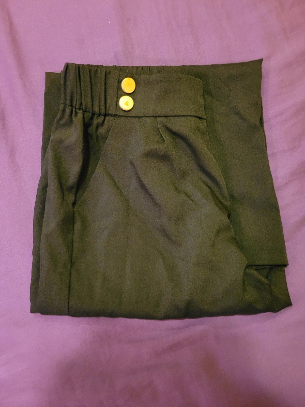 Zwarte wide leg culotte / broek SHEIN met gouden knopen, Maat 38/40 (M), Zwart, Ophalen of Verzenden, Lang