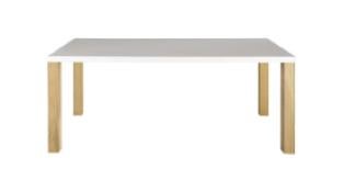 Mooie grote eettafel incl. 6 stoelen (scandinavische stijl), Ophalen, Scandinavisch, 50 tot 100 cm, Zo goed als nieuw