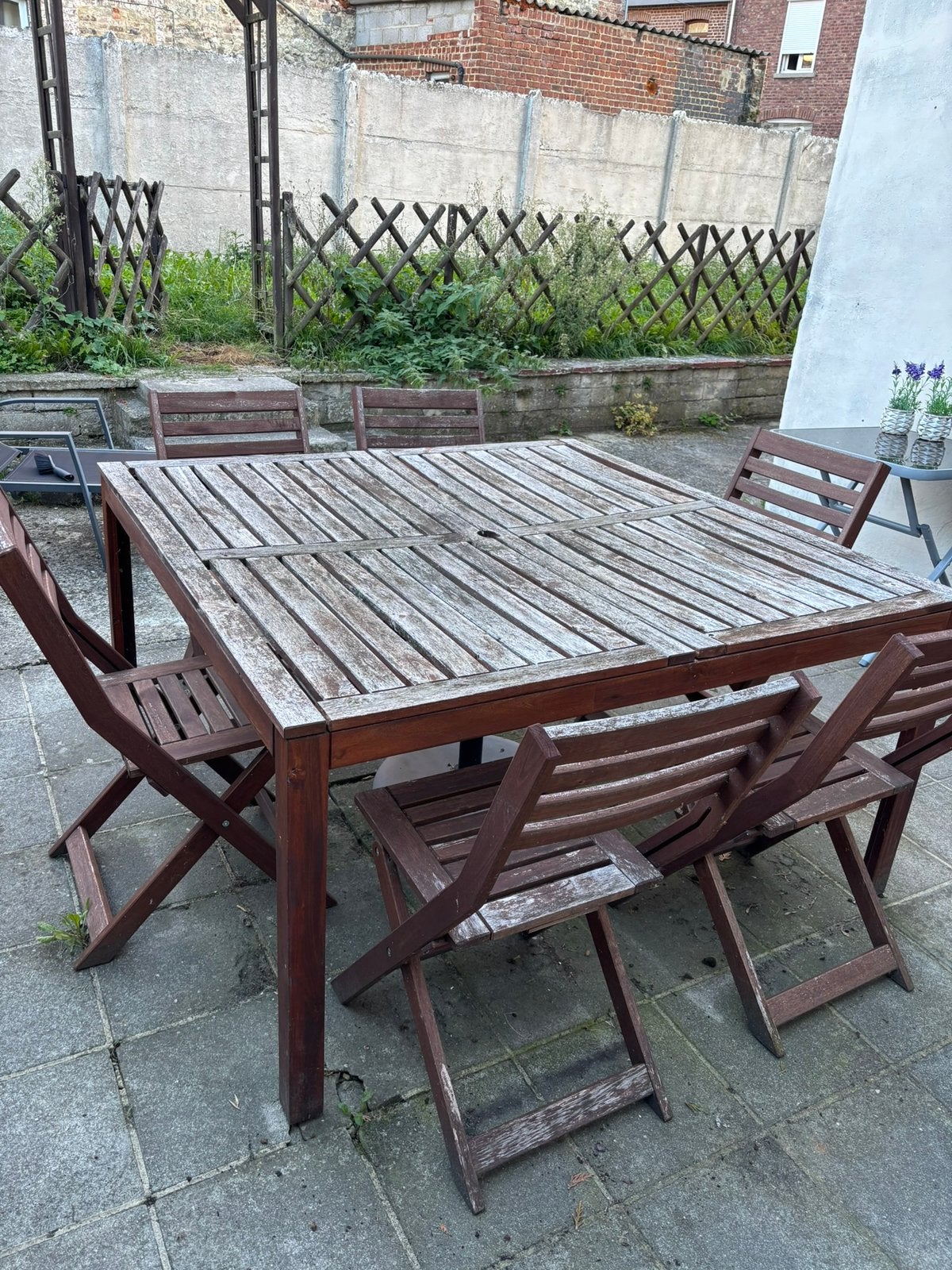 Ensemble de jardin en bois, Jardin & Terrasse, Enlèvement, Utilisé, Bois, Sets de jardin