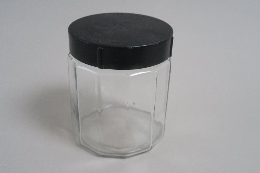 Bocal - Pot à tabac vintage Nozon verre et bakélite, Enlèvement ou Envoi