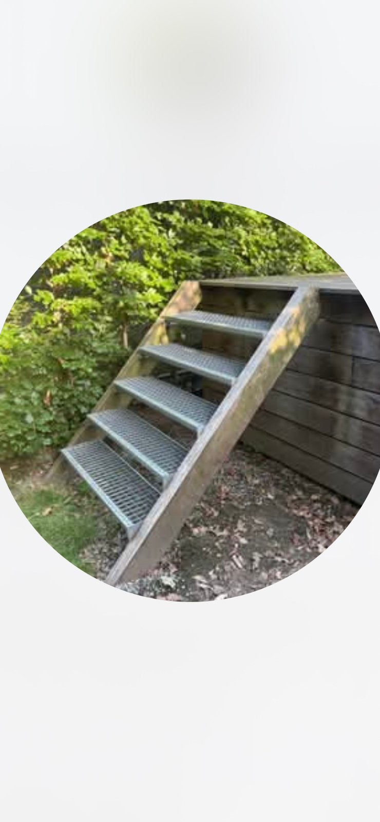 Degelijke trap tuin/ metalen roostertreden, Doe-het-zelf en Bouw, Ladders en Trappen, Ophalen, Gebruikt, Trap