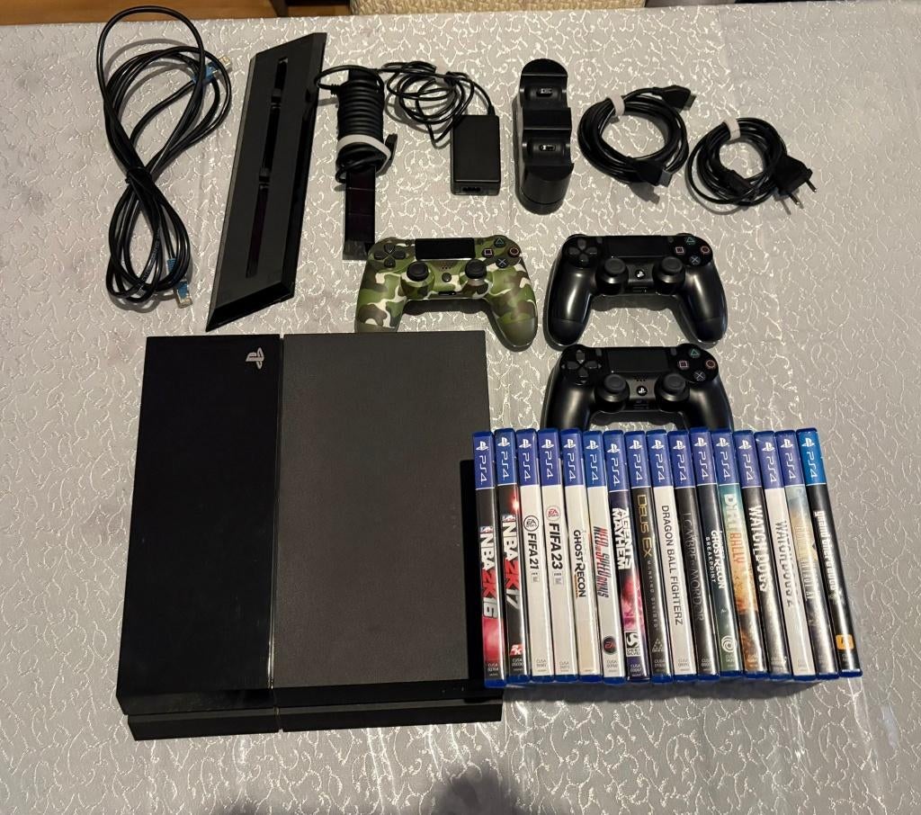 Pack Premium PS4 Fat 500GB complet - prêt à l'emploi, 500 GB, Enlèvement ou Envoi, Avec 3 manettes ou plus, Utilisé