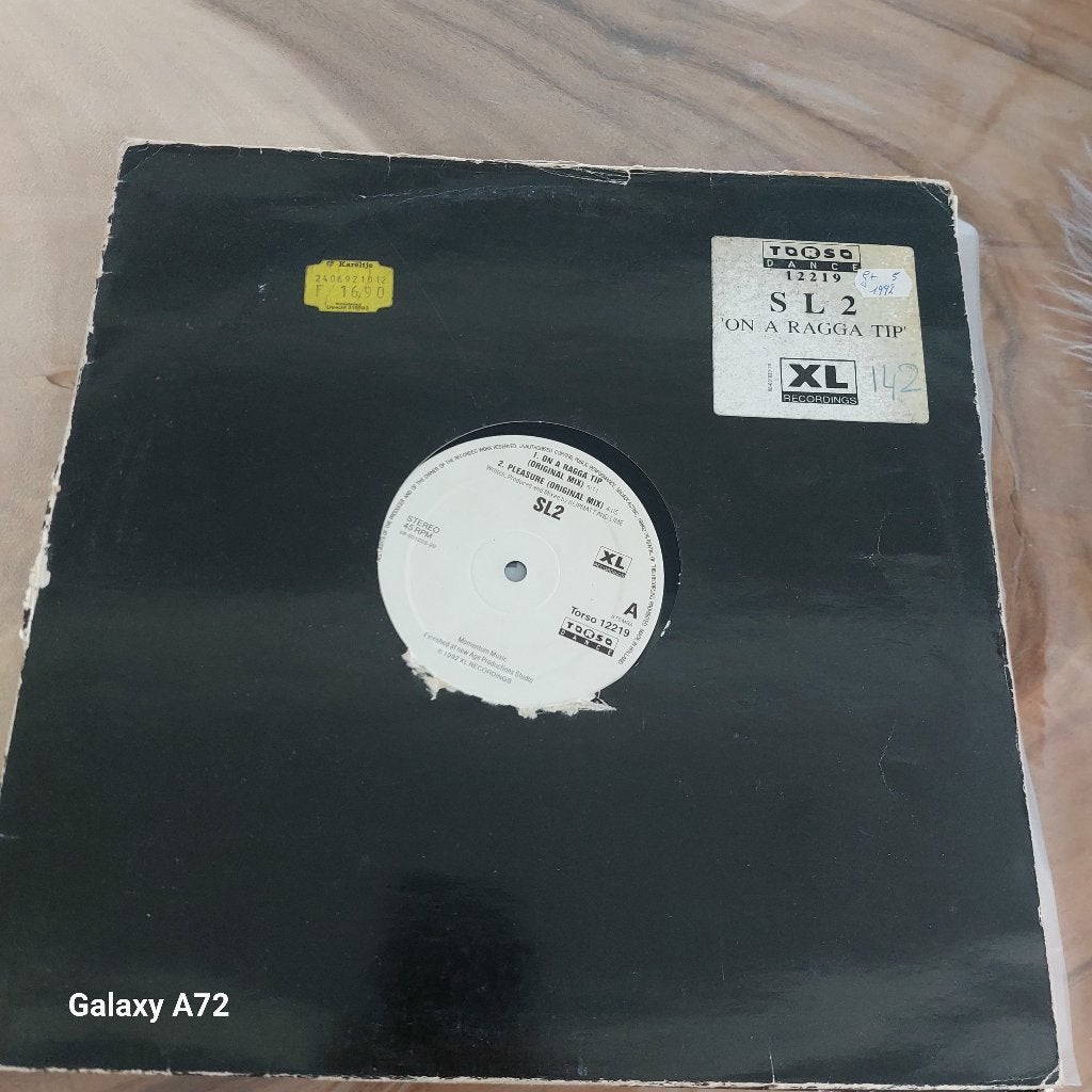 sl2 on a ragga tip 12 inch maxi, Cd's en Dvd's, Vinyl | Dance en House, Gebruikt, Hardcore, Ophalen of Verzenden, 12 inch