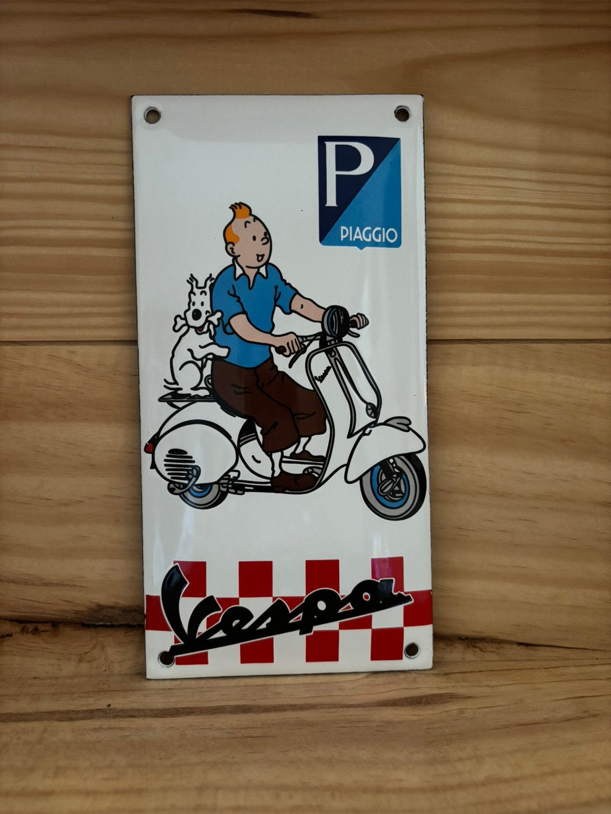 Plaque Émaillée tintin, Antiquités & Art, Antiquités | Email, Enlèvement ou Envoi