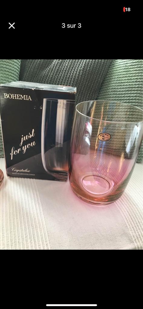 Vase en verre Bohemia, Enlèvement ou Envoi, Comme neuf