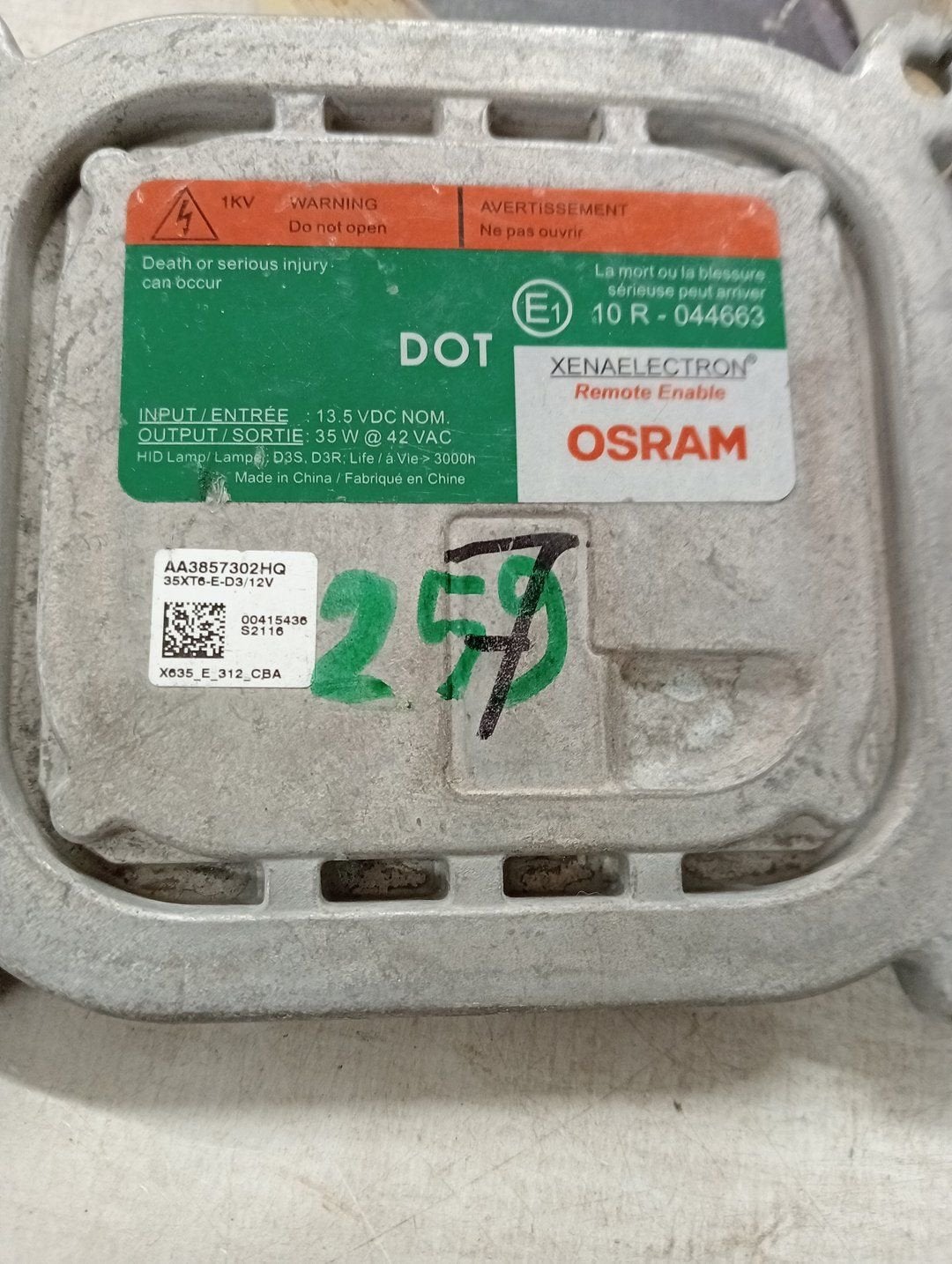 Osram A71154400DG 10R034663 Xenon Ballast module, Gebruikt, -, -, Ophalen of Verzenden