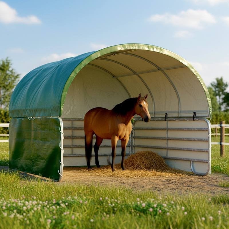 mooie weidetent te koop in absolute nieuwstaat, Stalling, 2 of 3 paarden of pony's
