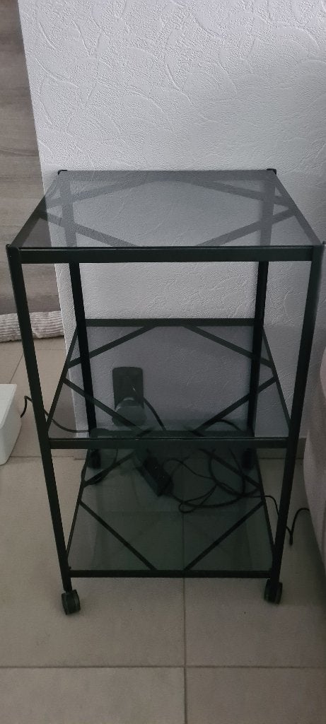 Bijzettafel in glas, Moins de 55 cm, Carré, Verre, Enlèvement