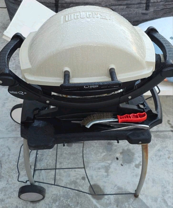 WEBER ELEKTRISCH + ORIGINEEL ONDERSTEL BBQ PERFECT IN ORD, Enlèvement, Comme neuf, Weber