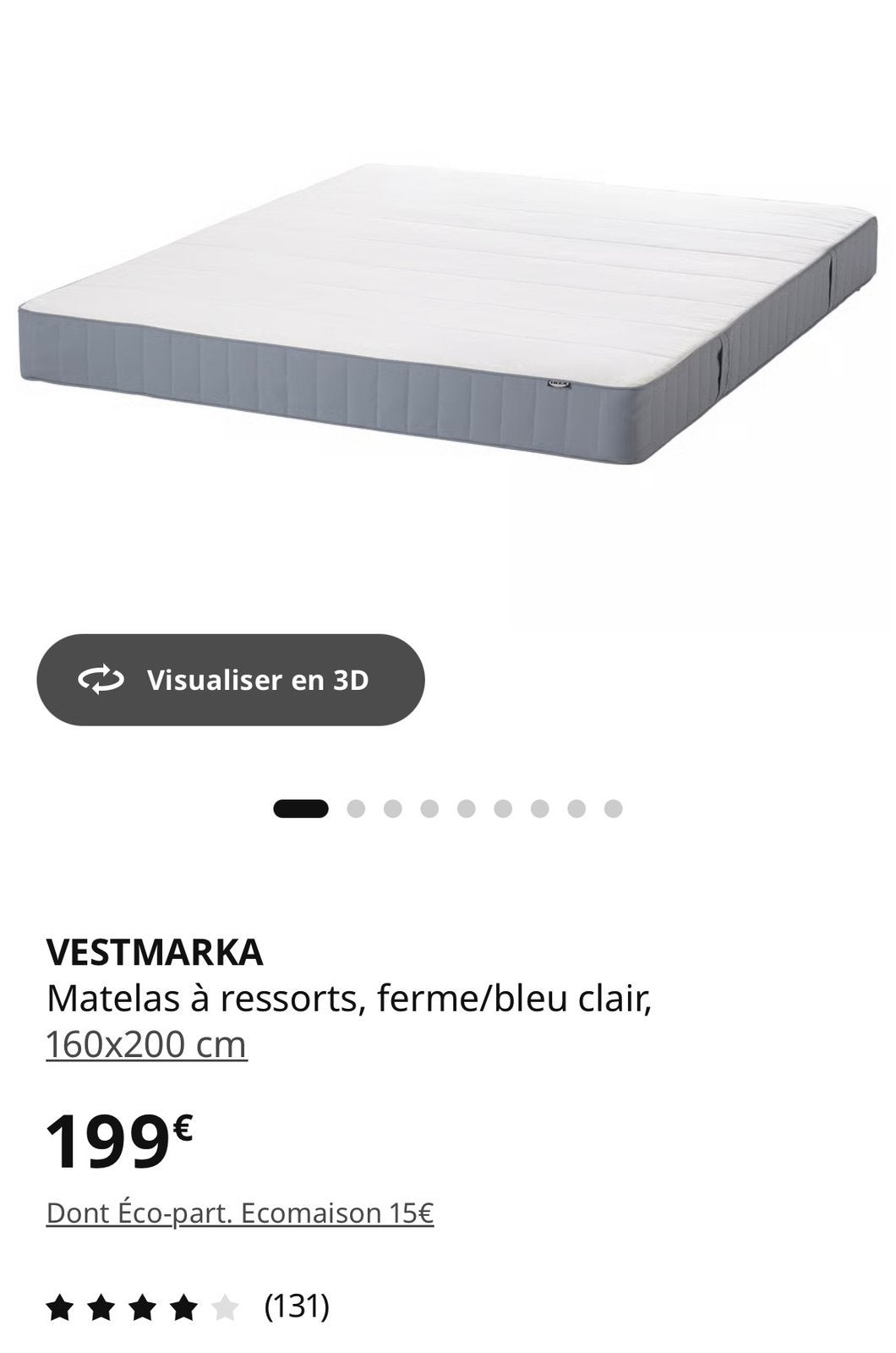 Matras 160x200, Huis en Inrichting, Slaapkamer | Matrassen en Bedbodems, Ophalen, Gebruikt, Tweepersoons, Matras