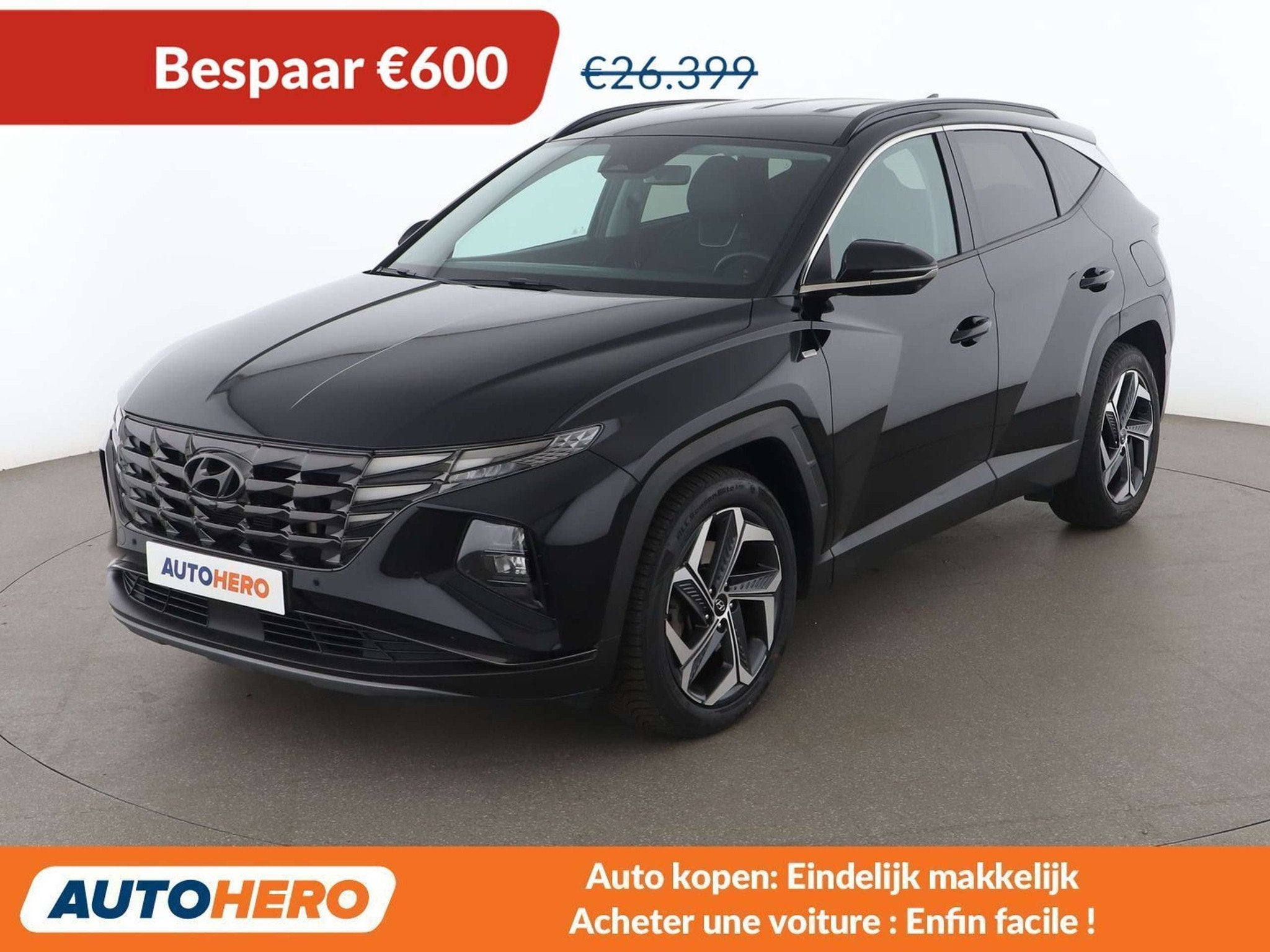 Hyundai Tucson 1.6 CRDi Mild-Hybrid Maxx Safe 2WD (bj 2022), Auto's, Gebruikt, Overige brandstoffen, Zwart, Leder