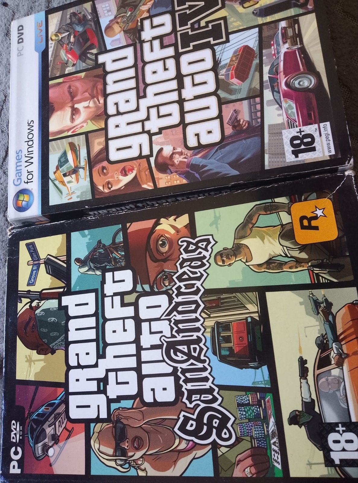 gta IV en GTA San Andreas  pc ( compleet met boekje en map ), Consoles de jeu & Jeux vidéo, Enlèvement ou Envoi, Utilisé, Aventure et Action