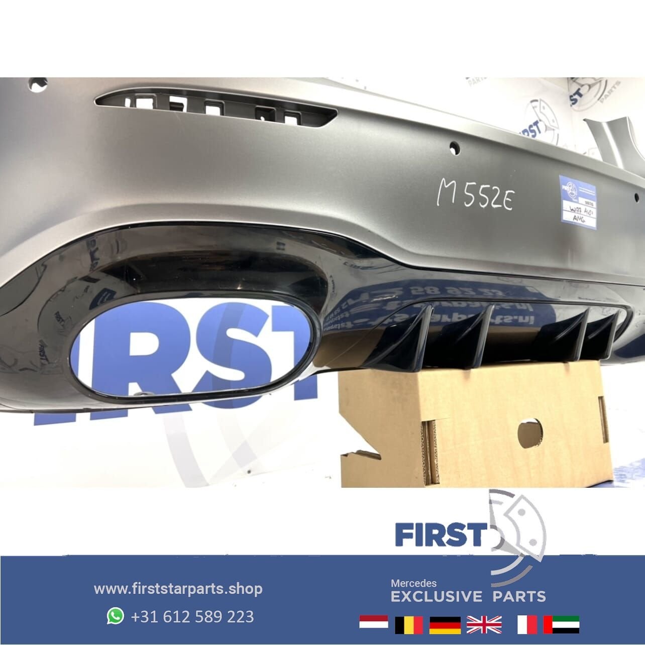 W177 A KLASSE 2022 A45 S AMG ACHTERBUMPER MAT GRIJS Originee