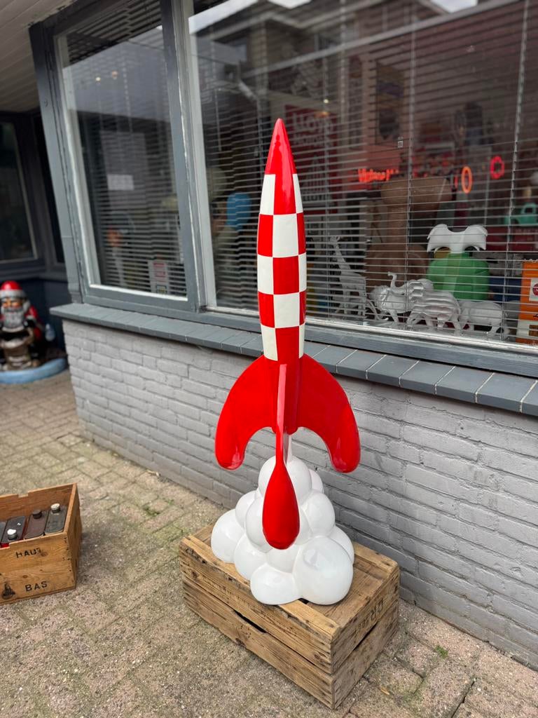 Kuifje Raket naar de maan beeld, Verzamelen, Ophalen, Kuifje, Gebruikt, Beeldje of Figuurtje