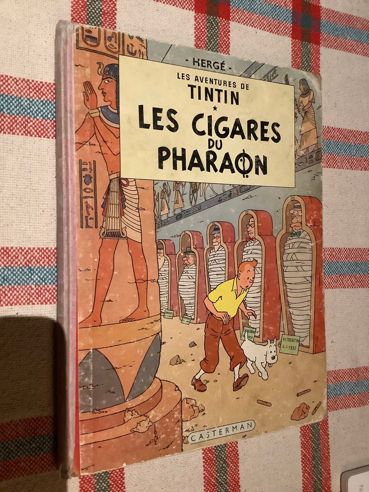 Tintin Les Cigares du Pharaon, Une BD, Enlèvement, Utilisé