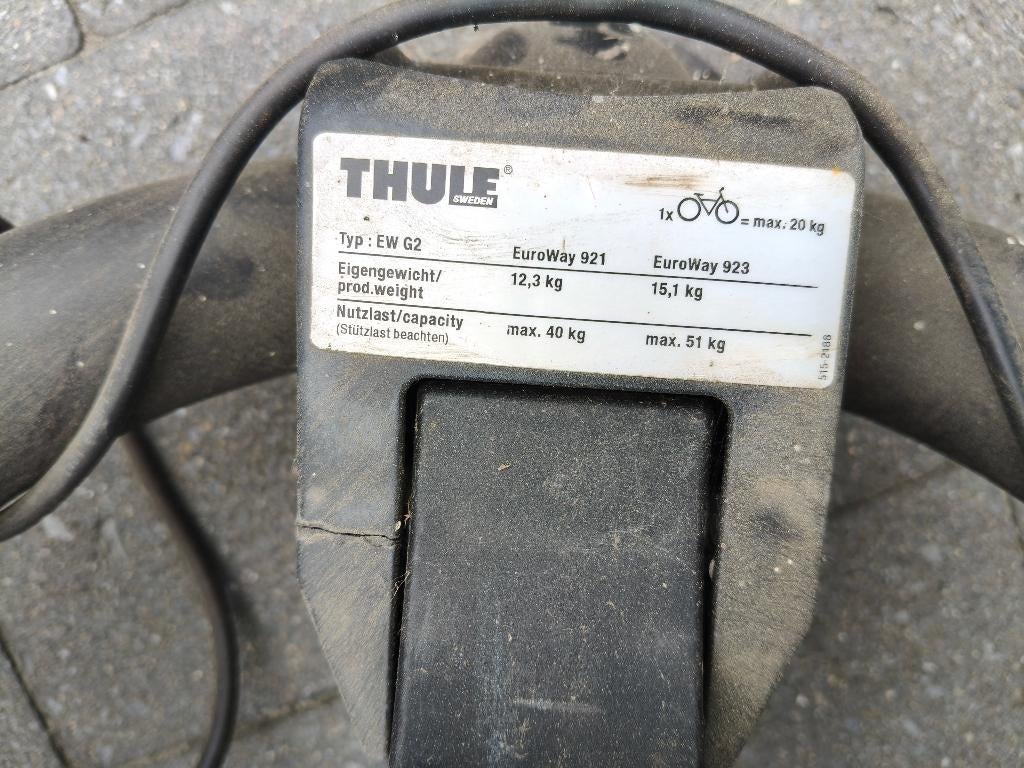 Fietsendrager Thule, Auto diversen, Fietsendragers, Ophalen, 2 fietsen, Zo goed als nieuw, Trekhaakdrager