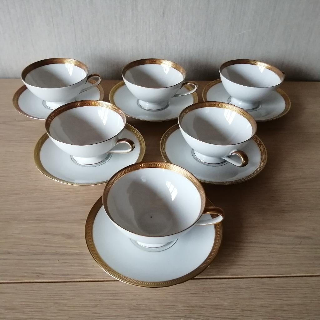 Vintage tassen en bordjes Bavaria Tirschenreuth, Ophalen