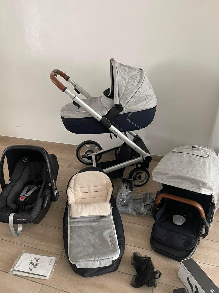 Mutsy I2 Pure Frog, poussette à cadre IGO 3-en-1 complète, Enlèvement ou Envoi, Couverture pieds, Babygeluk, W