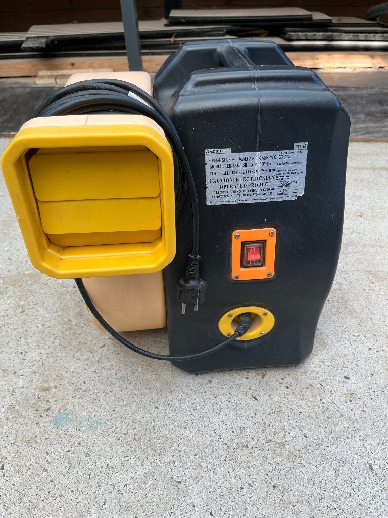 Blower voor springkasteel (met air heater + deflator), Hobby en Vrije tijd, Ophalen, Zo goed als nieuw