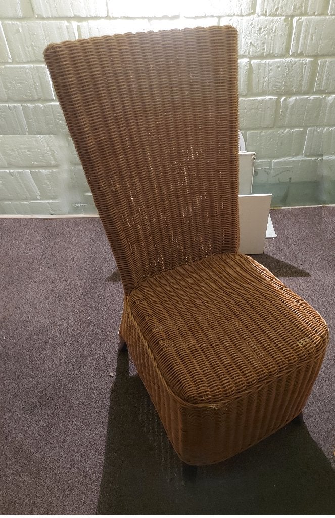 8 rieten landelijke stoelen, Ophalen, Gebruikt, Bruin, Hout